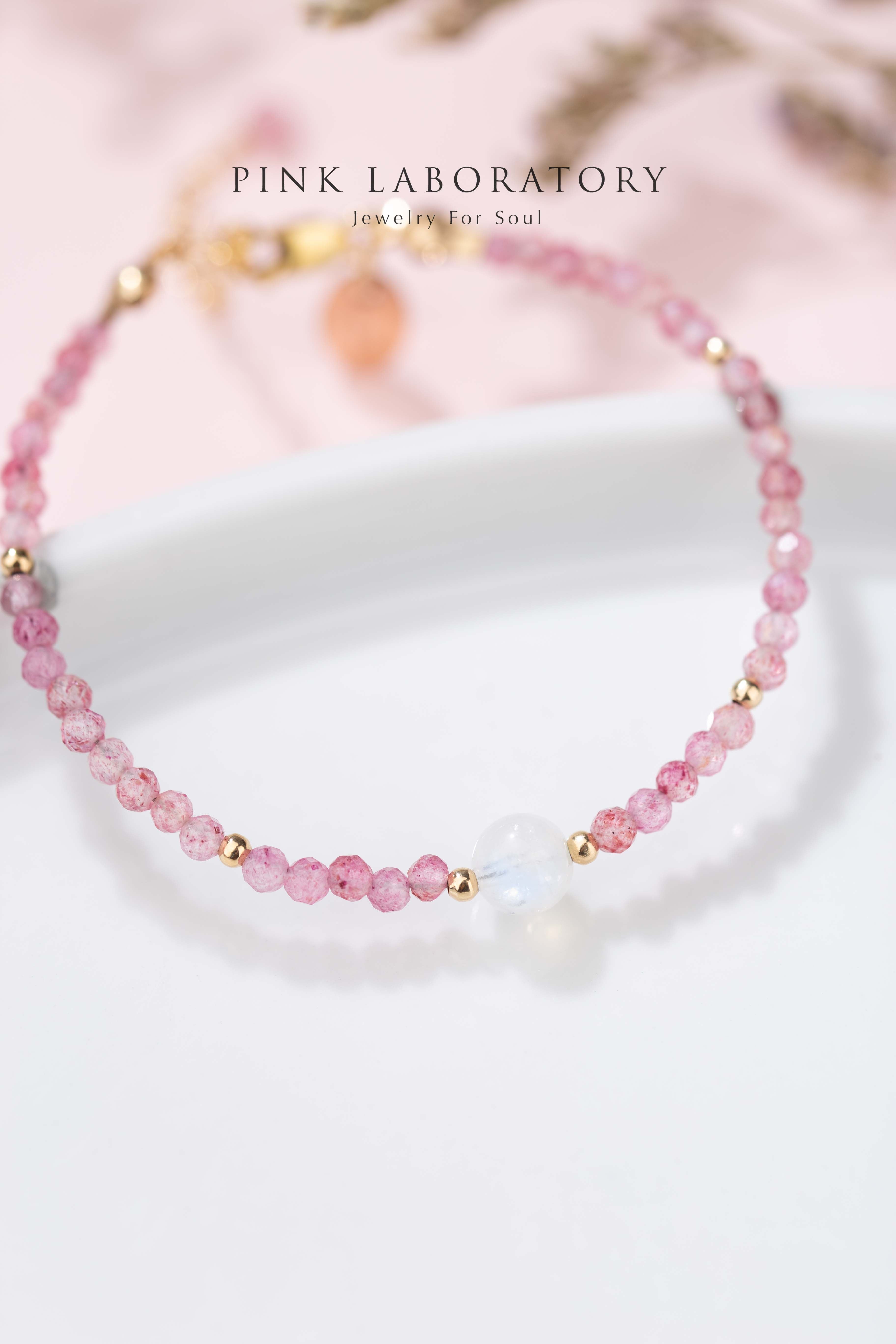 草莓晶月光石手鍊