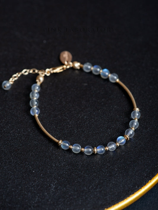 拉長石14k包金手鍊