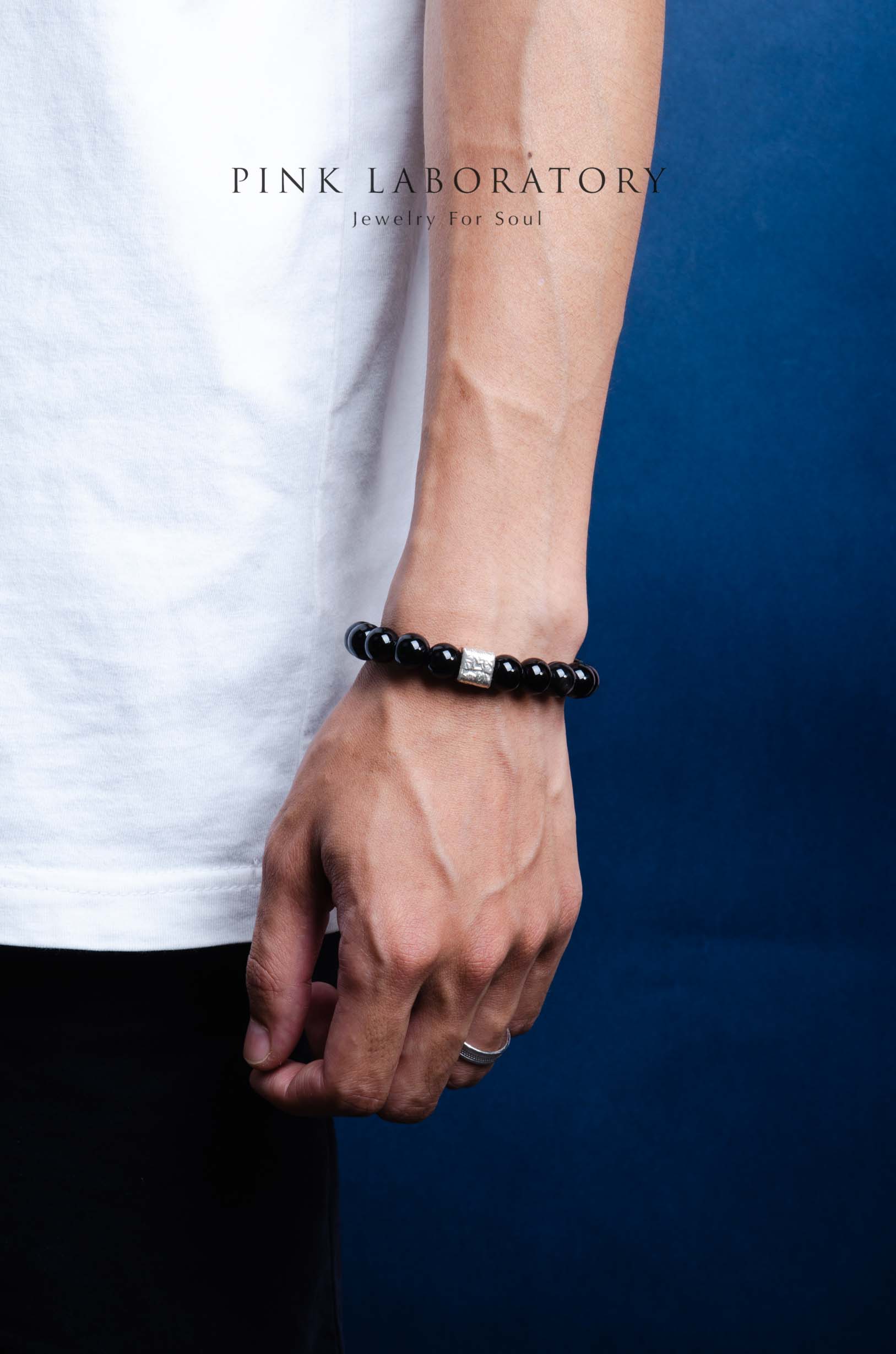 黑瑪瑙925純銀手鍊