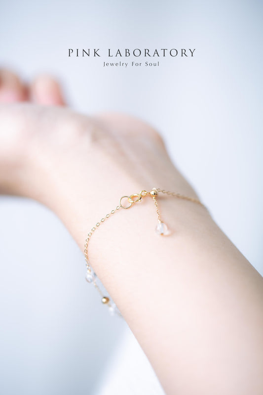 白水晶手鍊 | 14K包金